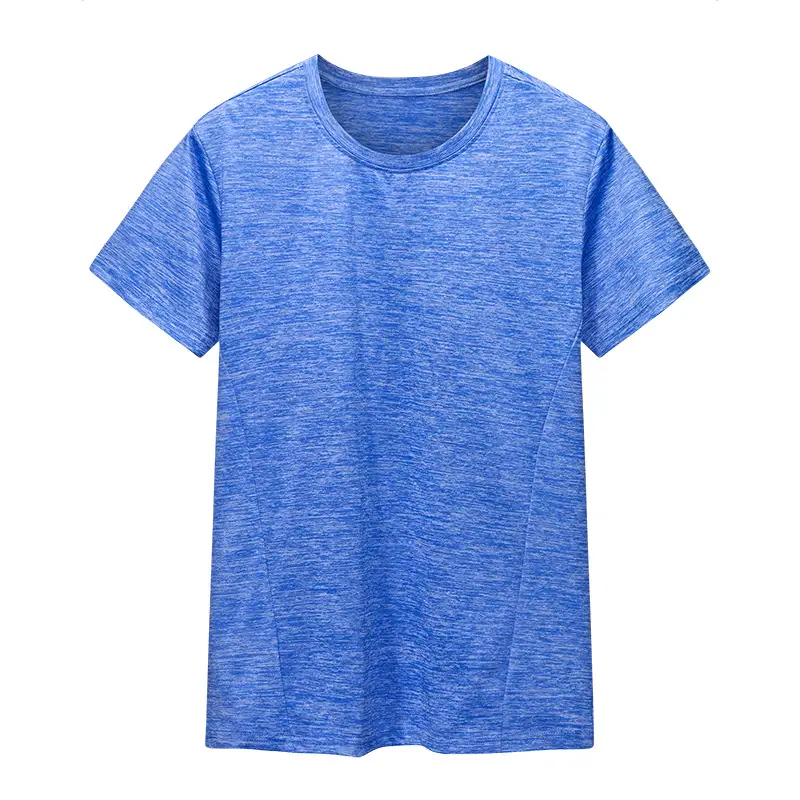 Men Blue Marbled Short Sleeve T-Shirt Large - Image 5