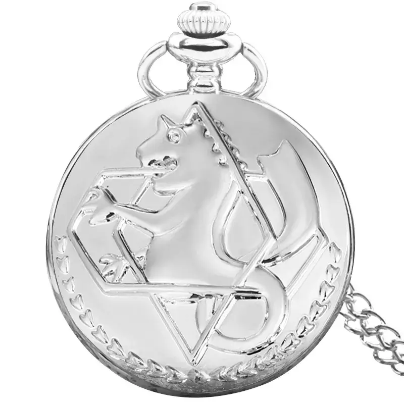 Bronze Seahorse Pocket Watch with Chain