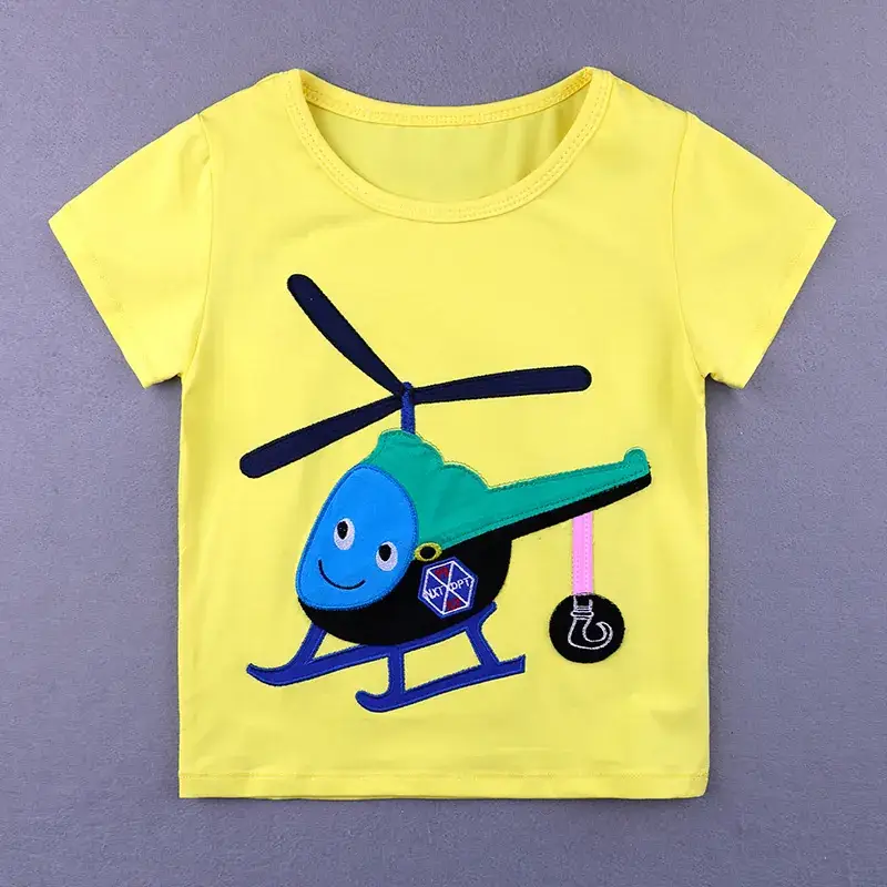 Summer Boys T-shirt Cotton Kids Dinosaur Print