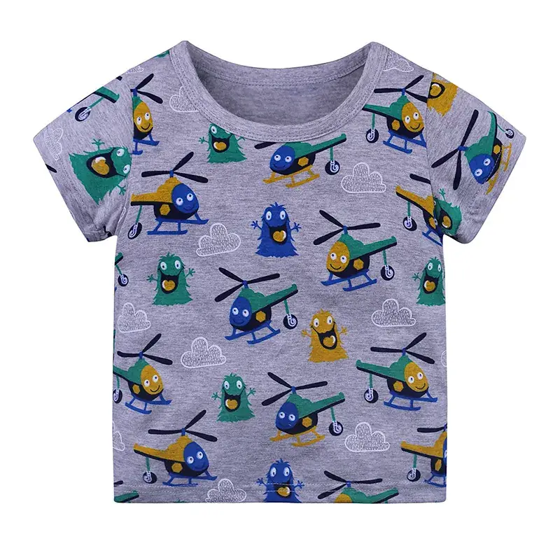 Summer Boys T-shirt Cotton Kids Dinosaur Print