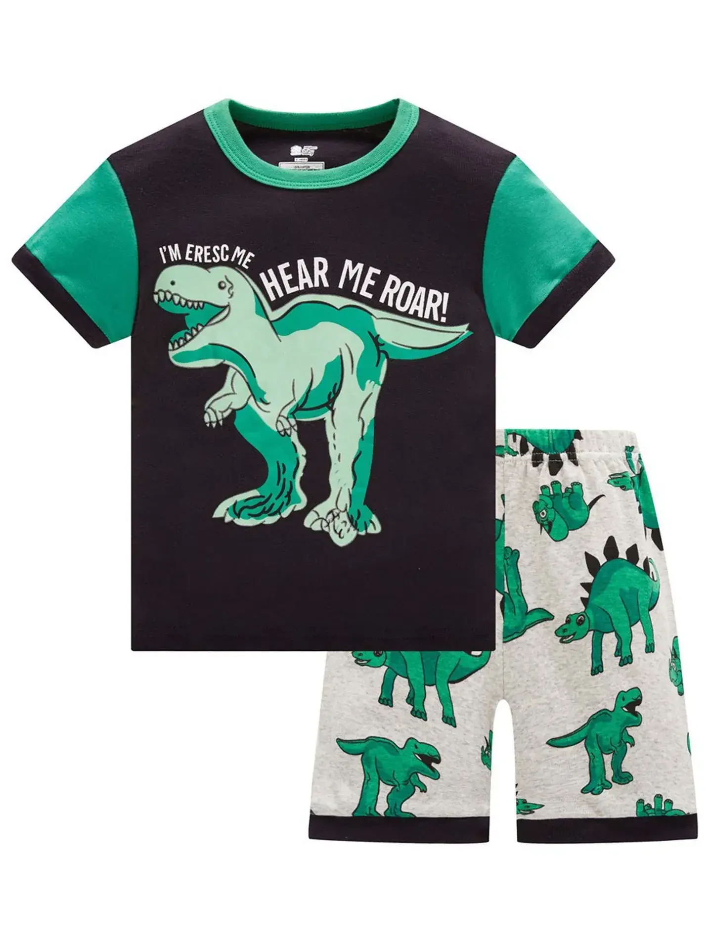Baby Cotton Dinosaur Print Pajamas Set 8 Pcs - Image 9