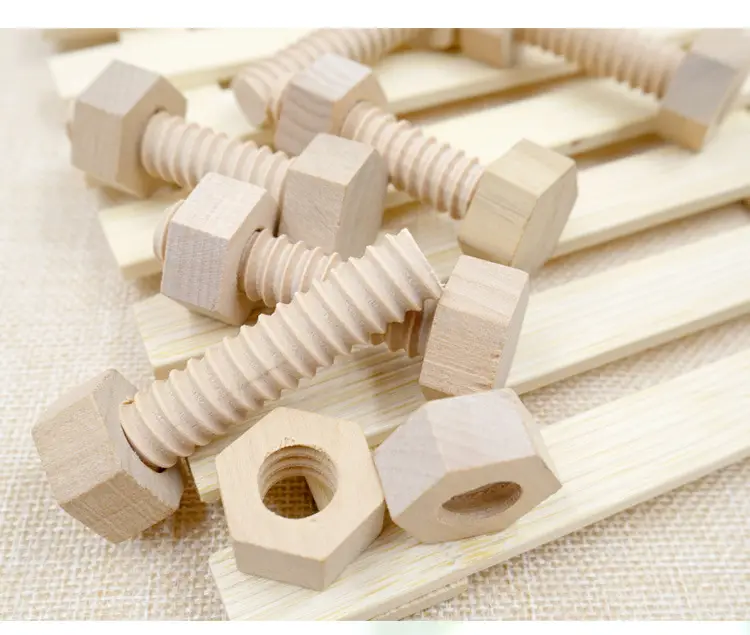 Wooden Screw Nut Puzzle for Kids Early Education — feature 1