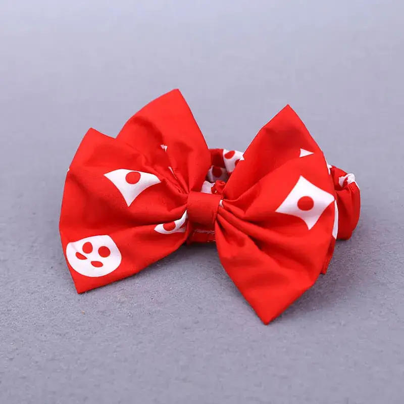 Red 2-Piece Girls' Suit with Bow & Ripped Pants - Image 3