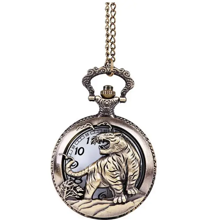Hollow Zodiac Pocket Watch for Men Women Elderly
