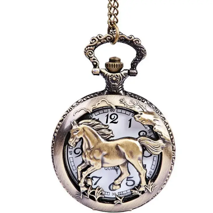 Hollow Zodiac Pocket Watch for Men Women Elderly