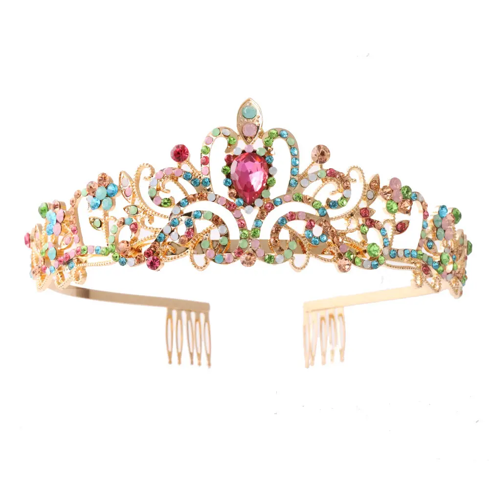 Crystal Diamond Bride Wedding Hair Crown with Combs - Image 12