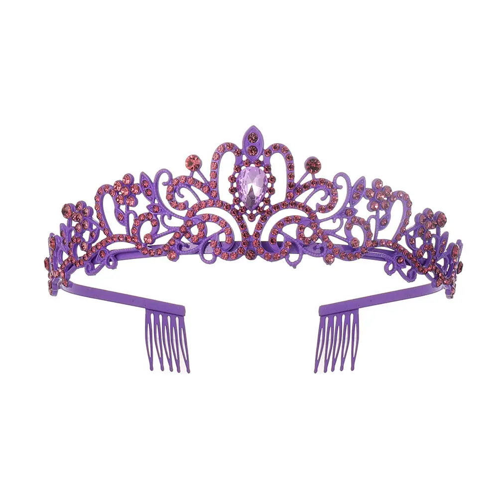 Crystal Diamond Bride Wedding Hair Crown with Combs - Image 29