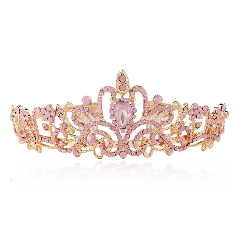 Crystal Diamond Bride Wedding Hair Crown with Combs - Image 32