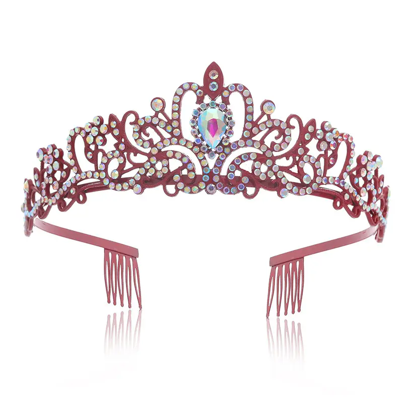 Crystal Diamond Bride Wedding Hair Crown with Combs - Image 41