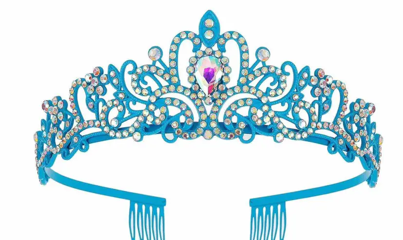 Crystal Diamond Bride Wedding Hair Crown with Combs - Image 45