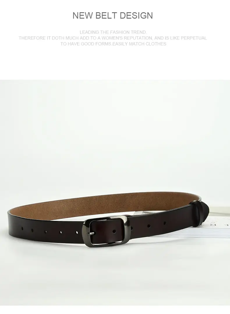 Women's Red Cowhide Belt with Silver Buckle β feature 12