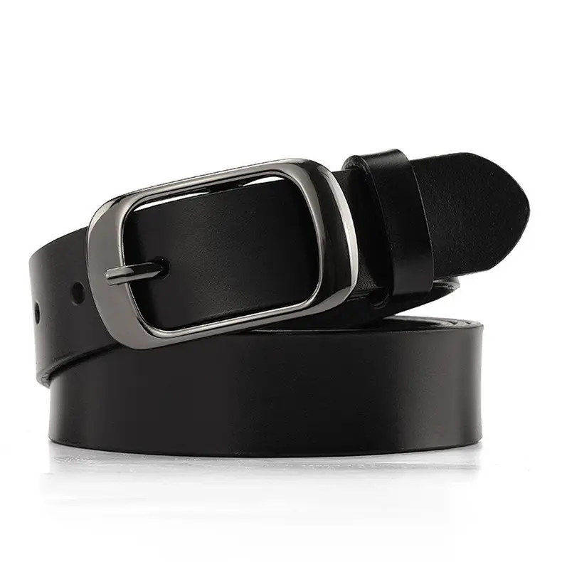 Women's Red Cowhide Belt with Silver Buckle β feature 8