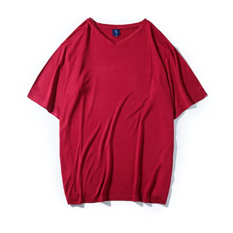 Blue V-Neck T-Shirt Extra Large Men Summer Wear - Image 3