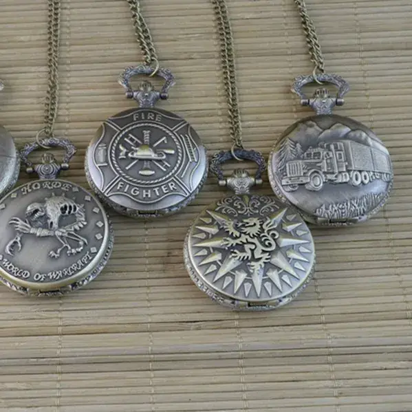 Retro Firefighter Pocket Watch for Men Women - Image 5