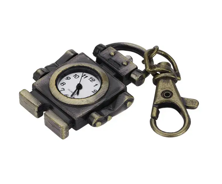 Retro Pocket Watch with Chain Buckle and White Dial - Image 4