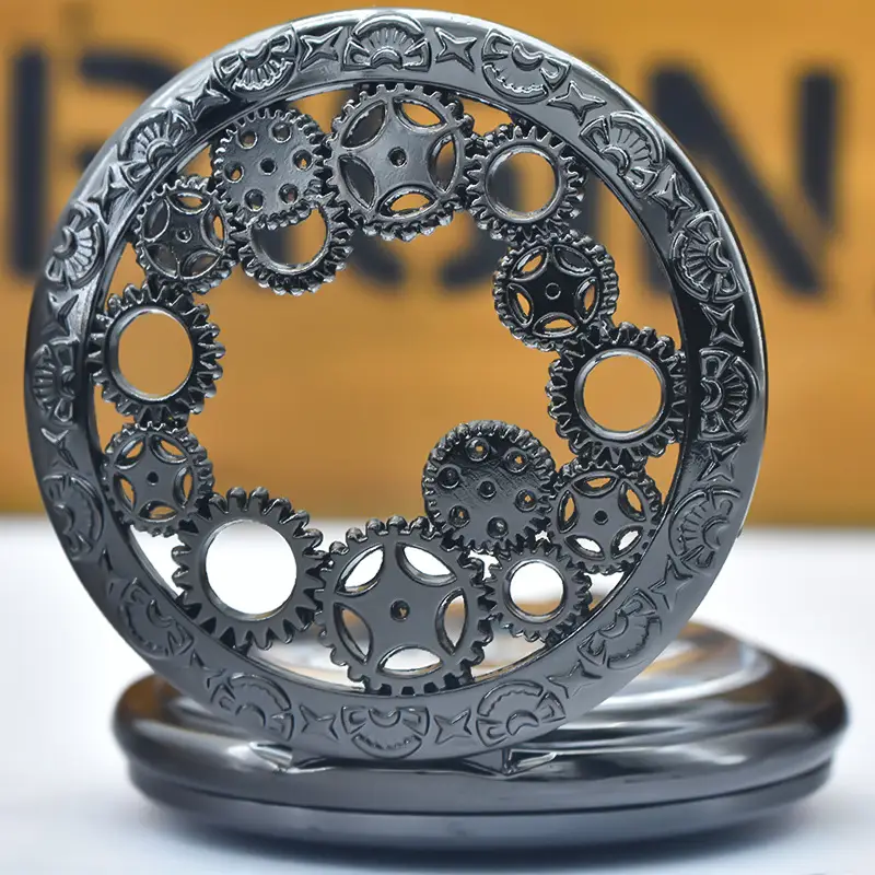 Retro Bronze Gear Pocket Watch Decorative Item — feature 6