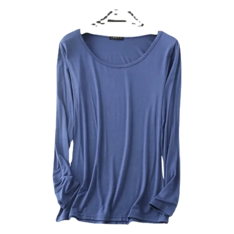 Long Sleeve T-Shirt Women's Grey Modal Slim Fit