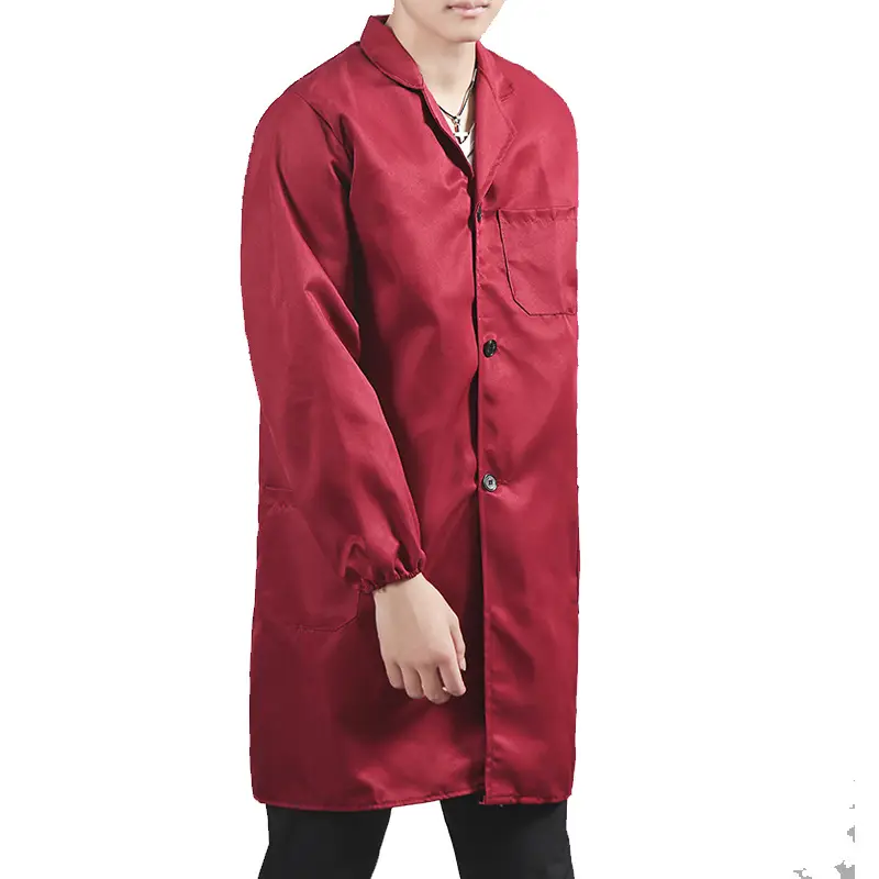 Blue Full Lock Edge Robe Men Women Machine Repair Suit