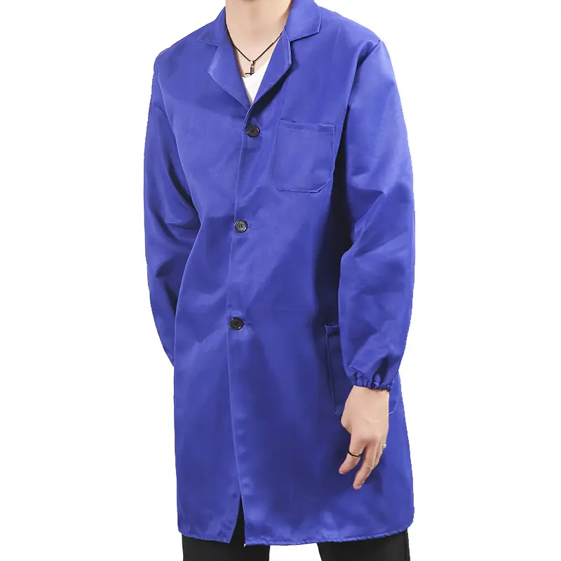 Blue Full Lock Edge Robe Men Women Machine Repair Suit