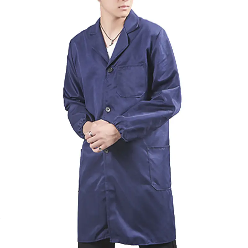 Blue Full Lock Edge Robe Men Women Machine Repair Suit