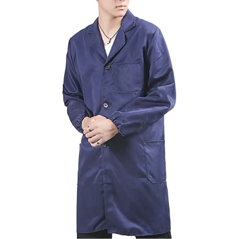 Blue Full Lock Edge Robe Men Women Machine Repair Suit