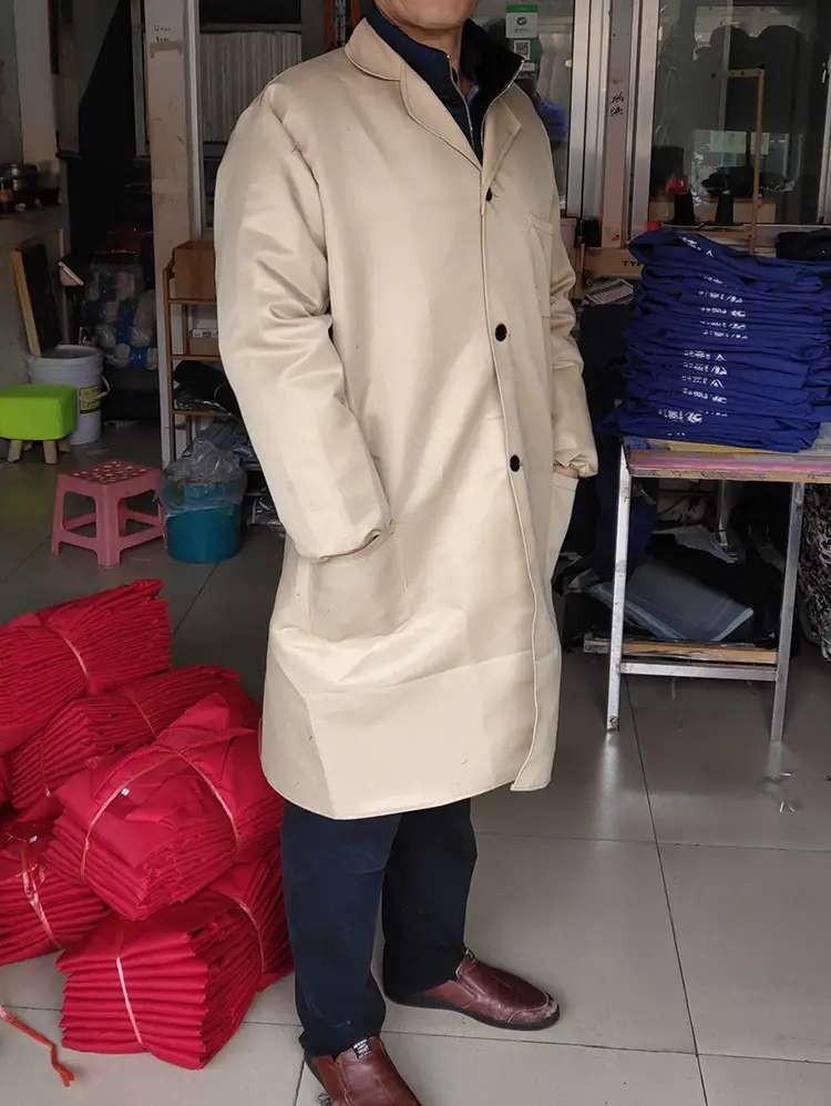 Blue Full Lock Edge Robe Men Women Machine Repair Suit
