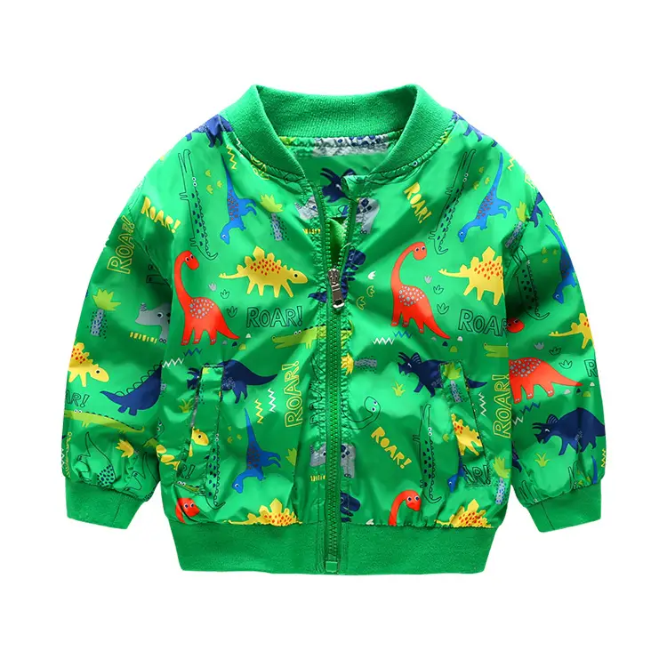 2018 New Boys' Dinosaur Zipper Coat Thin Autumn - Image 2