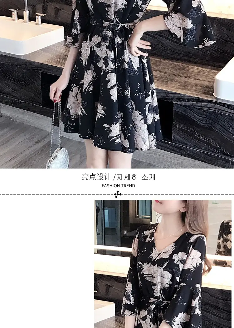 Women Floral Dress Black Summer 2019 — feature 3
