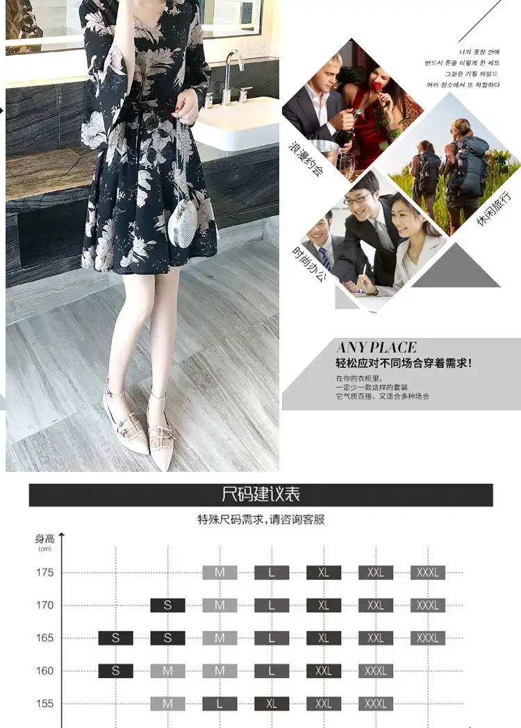 Women Floral Dress Black Summer 2019 — feature 7