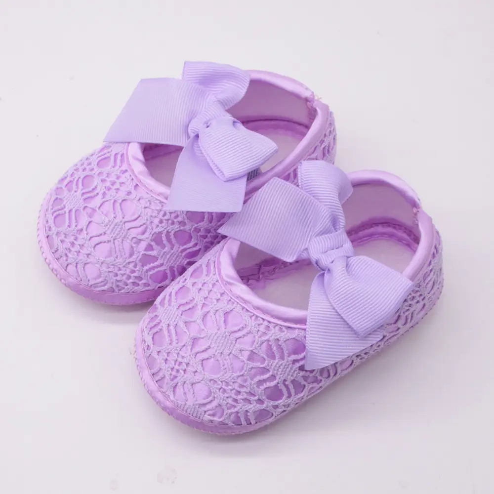 Purple Lace Baby Shoes for Girls 3-6 Years