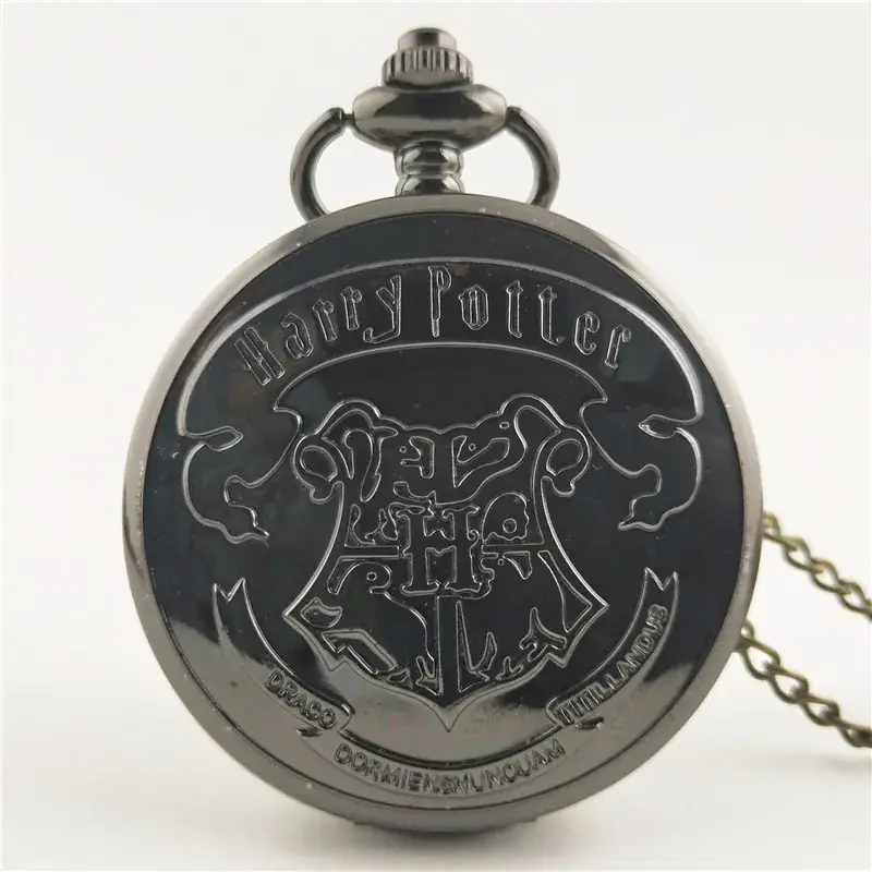 Vintage Bronze Harry Potter Pocket Watch with Chain - Image 4