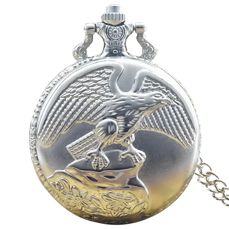 Golden Eagle Design Pocket Watch for Men Women