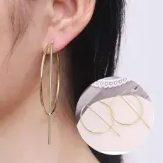 Korean Cat's Eye Flower Earrings Wholesale 5 Petal — feature 3