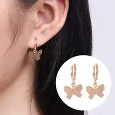 Korean Cat's Eye Flower Earrings Wholesale 5 Petal — feature 5