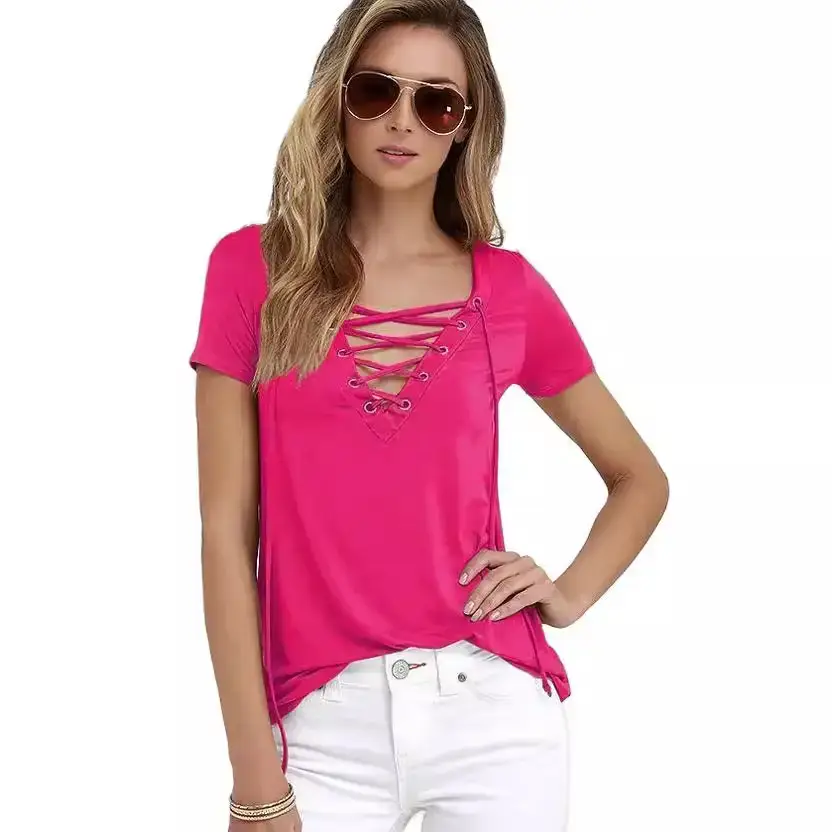 Grey V-Collar T-Shirt Jacket for Women 2023 Summer - Image 10