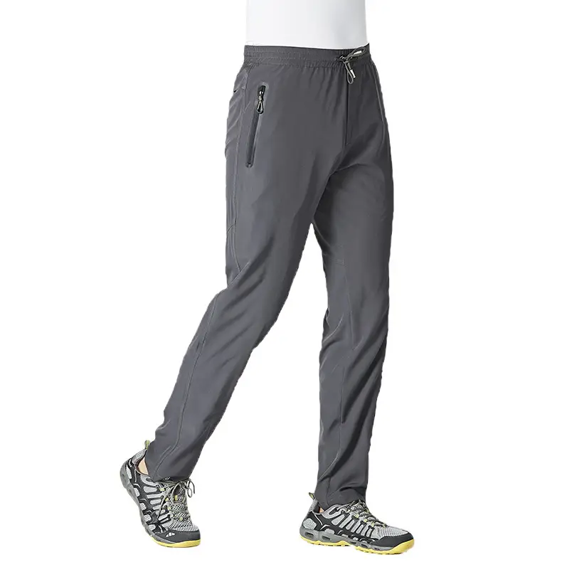 Men Summer Thin Sports Pants Dark Blue Loose Straight - Image 9