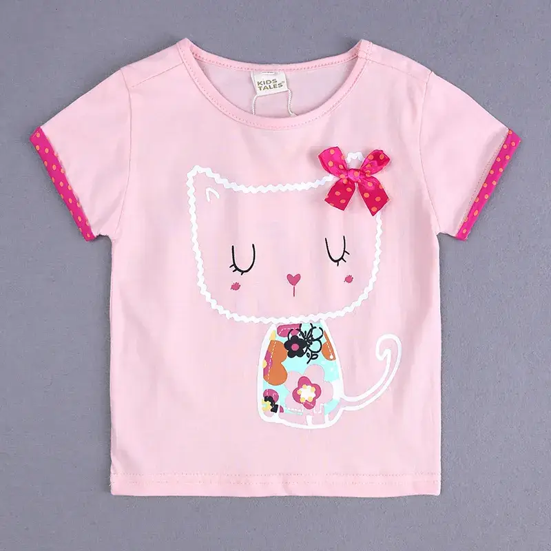 Blue Elephant Print Kids T-Shirt Cotton Round Neck Short Sleeve - Image 8