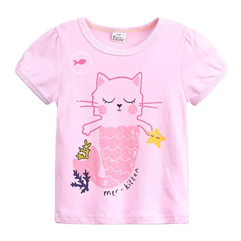 Blue Elephant Print Kids T-Shirt Cotton Round Neck Short Sleeve - Image 5