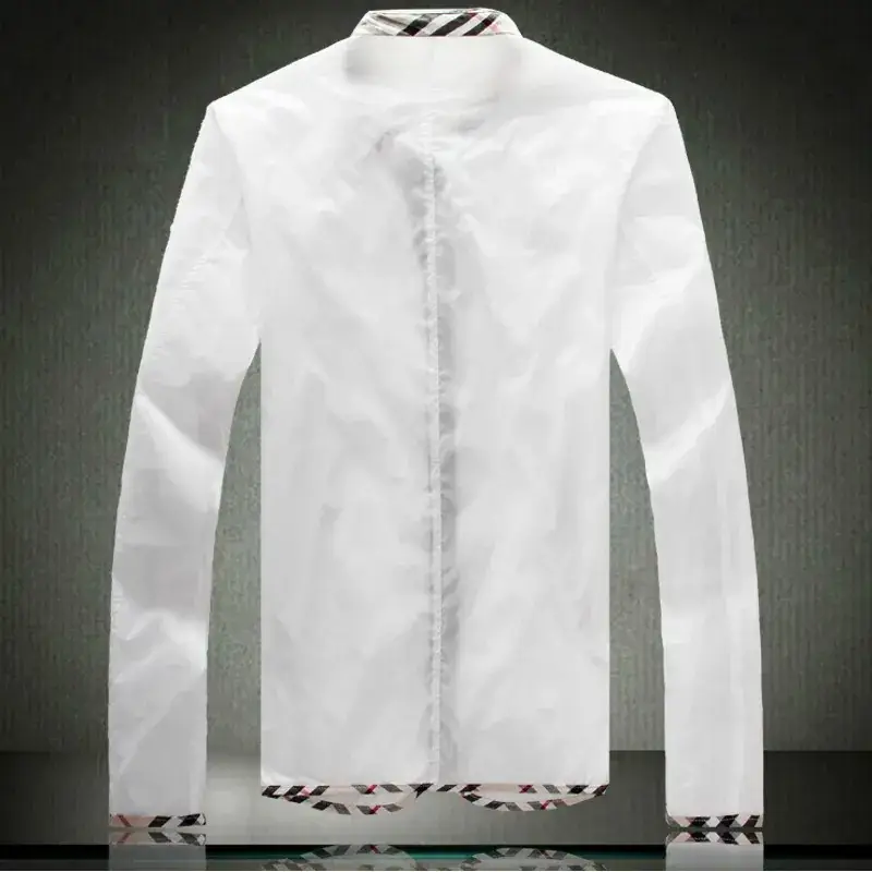 Men's White Printed Jacket with Embroidered Details