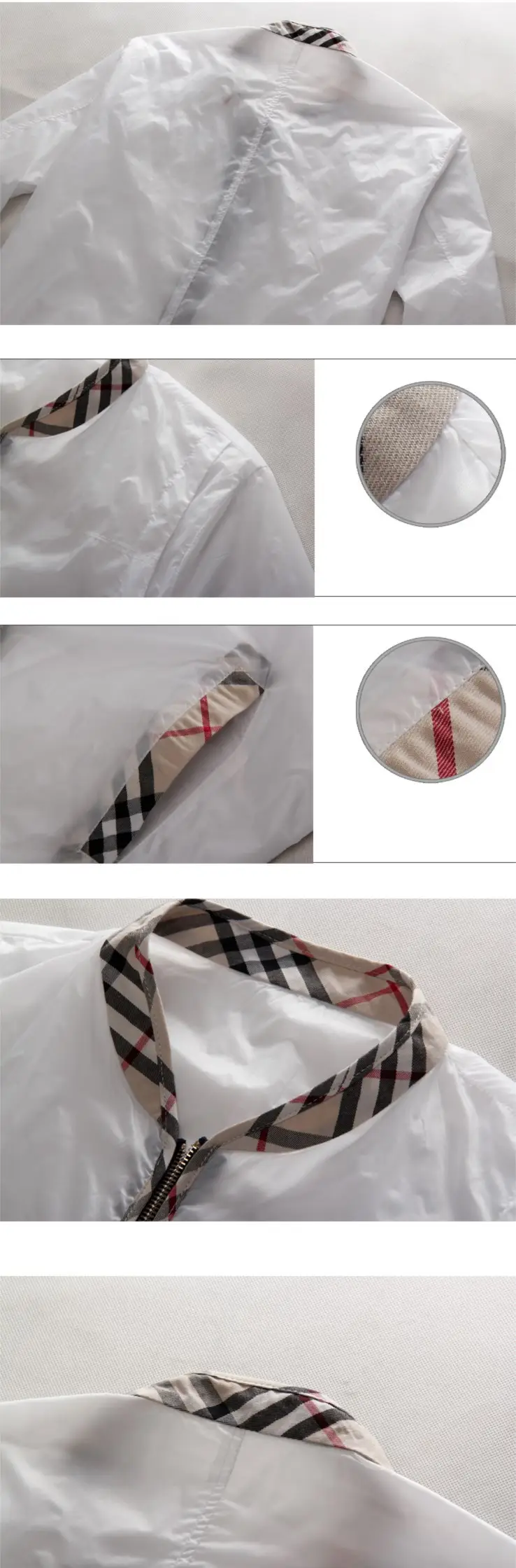 Men's White Printed Jacket with Embroidered Details — feature 3