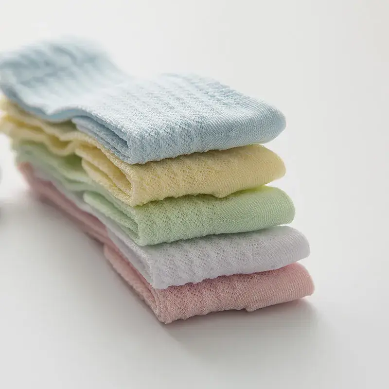 Cotton Mesh Baby Socks Green Super Cute - Image 9