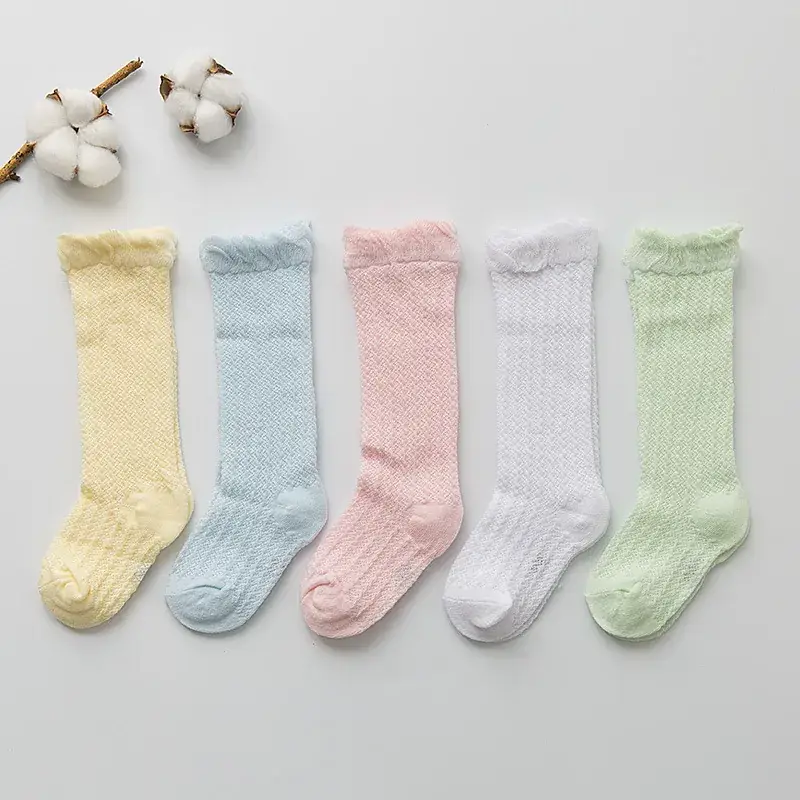 Cotton Mesh Baby Socks Green Super Cute
