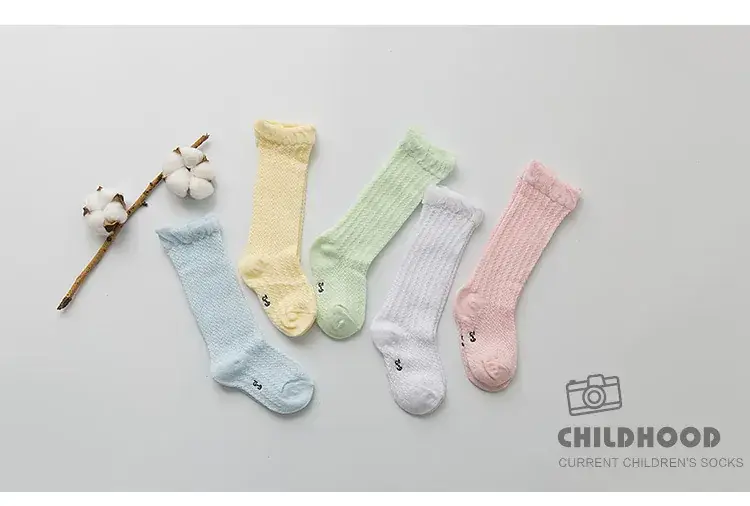 Cotton Mesh Baby Socks Green Super Cute — feature 17