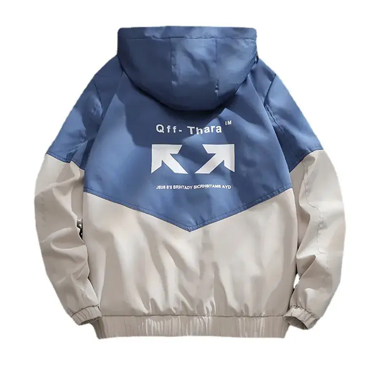 Red Black Hooded Windproof Jacket Single Windbreaker - Image 8