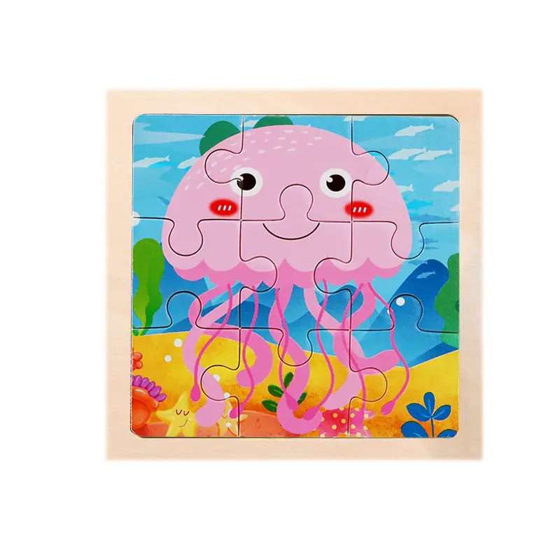 3 Piece Pink Jellyfish Puzzle for Kids 1-2 Years - Image 32