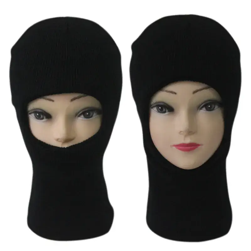 Navy Blue Wool Ear Protection Cap Single Hole