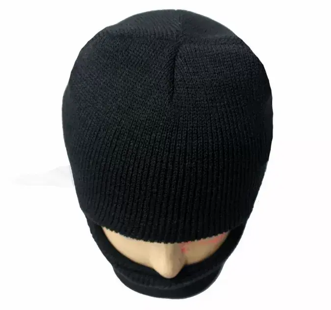 Navy Blue Wool Ear Protection Cap Single Hole — feature 12