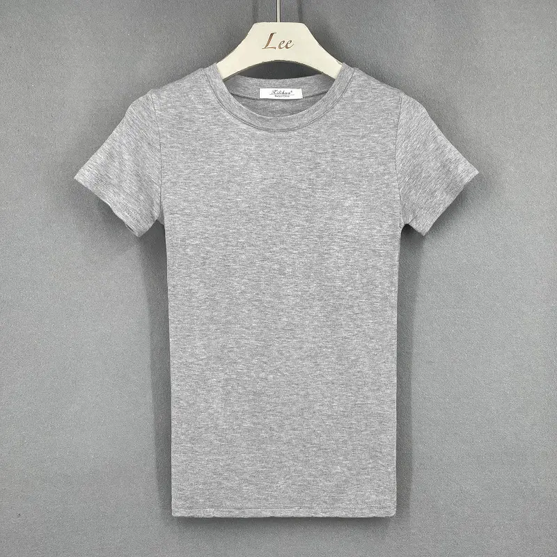 Korean New Summer T-Shirt Tight Fitting Bust Reveal