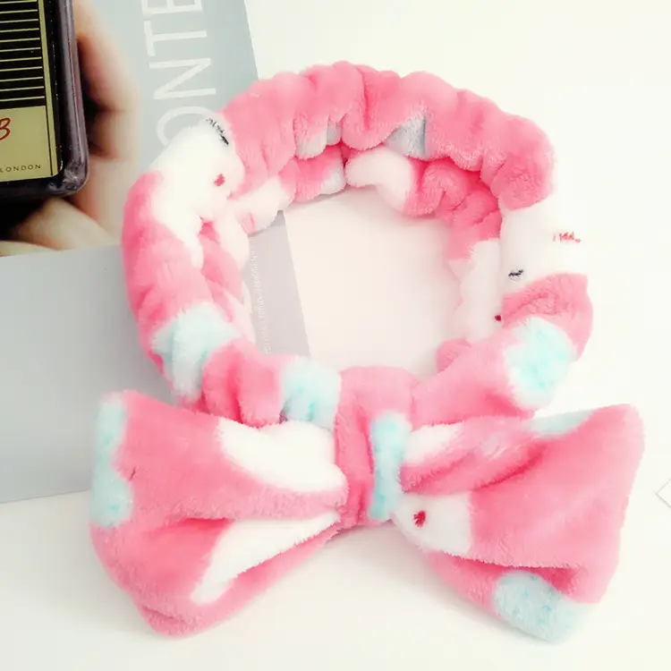 White Colorful Fleece Hair Band for Women - Image 43