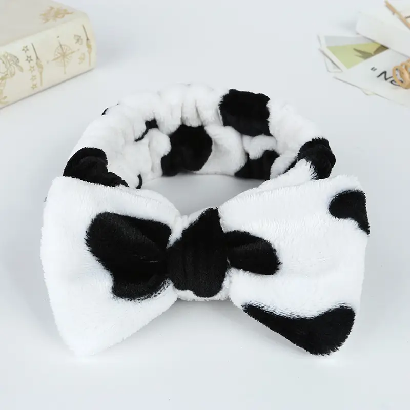 White Colorful Fleece Hair Band for Women - Image 44